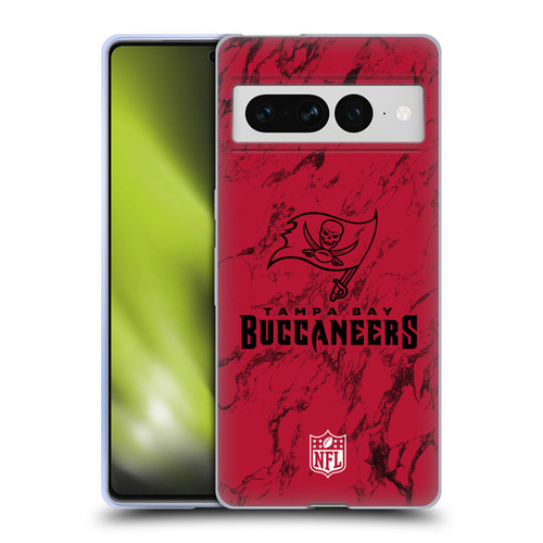 NFL Tampa Bay Buccaneers Graphics Coloured Marble Soft Gel Case for Google Pixel 7 Pro