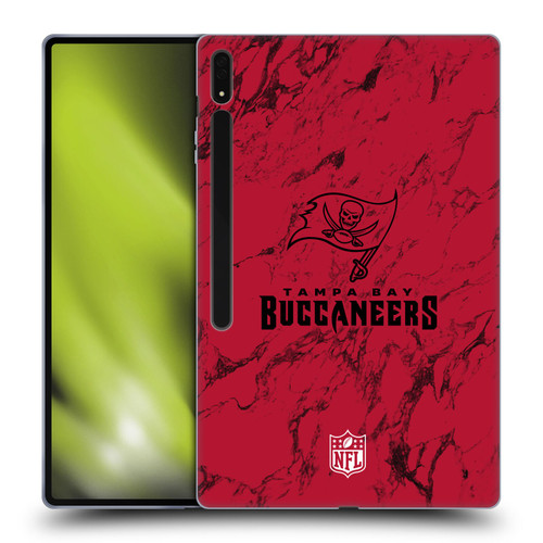 NFL Tampa Bay Buccaneers Graphics Coloured Marble Soft Gel Case for Samsung Galaxy Tab S8 Ultra