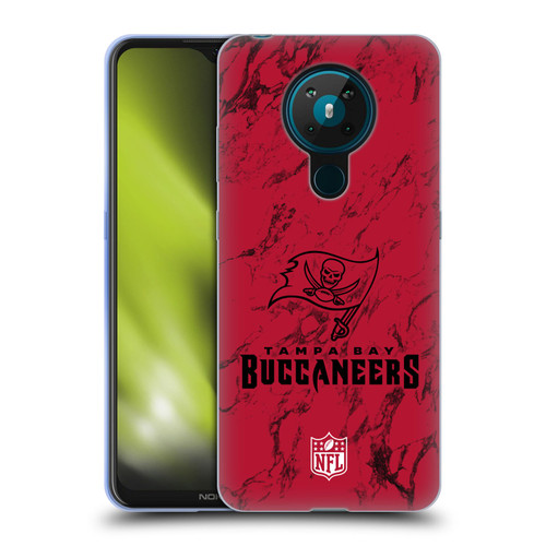 NFL Tampa Bay Buccaneers Graphics Coloured Marble Soft Gel Case for Nokia 5.3