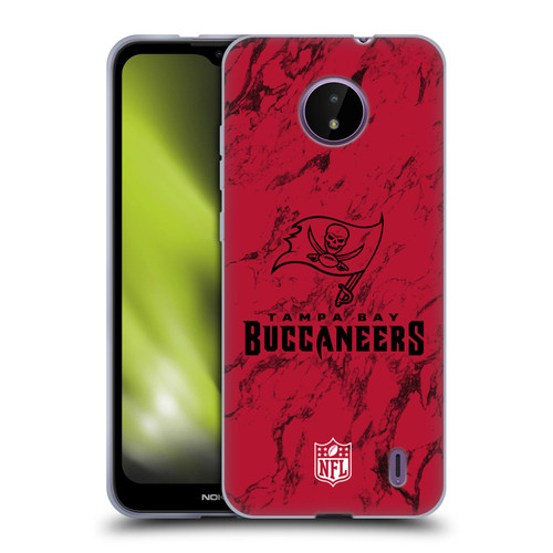 NFL Tampa Bay Buccaneers Graphics Coloured Marble Soft Gel Case for Nokia C10 / C20