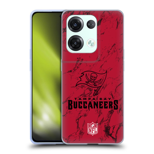 NFL Tampa Bay Buccaneers Graphics Coloured Marble Soft Gel Case for OPPO Reno8 Pro