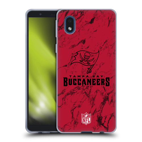 NFL Tampa Bay Buccaneers Graphics Coloured Marble Soft Gel Case for Samsung Galaxy A01 Core (2020)