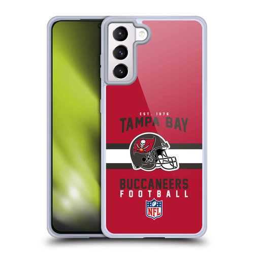 NFL Tampa Bay Buccaneers Graphics Helmet Typography Soft Gel Case for Samsung Galaxy S21+ 5G