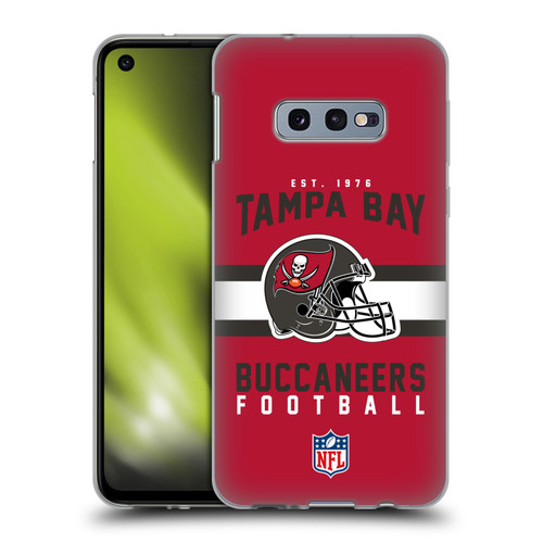 NFL Tampa Bay Buccaneers Graphics Helmet Typography Soft Gel Case for Samsung Galaxy S10e