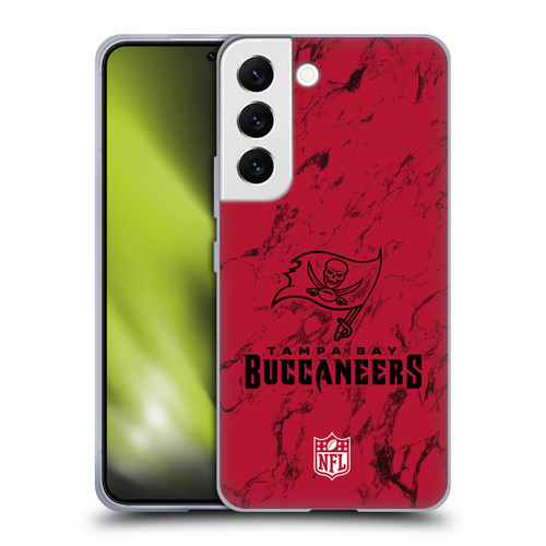 NFL Tampa Bay Buccaneers Graphics Coloured Marble Soft Gel Case for Samsung Galaxy S22 5G