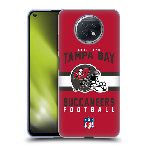 NFL Tampa Bay Buccaneers Graphics Helmet Typography Soft Gel Case for Xiaomi Redmi Note 9T 5G