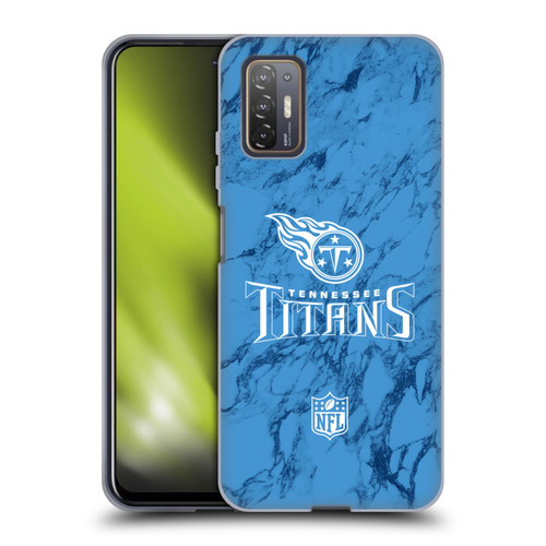 NFL Tennessee Titans Graphics Coloured Marble Soft Gel Case for HTC Desire 21 Pro 5G