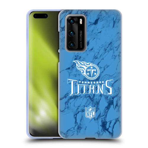 NFL Tennessee Titans Graphics Coloured Marble Soft Gel Case for Huawei P40 5G