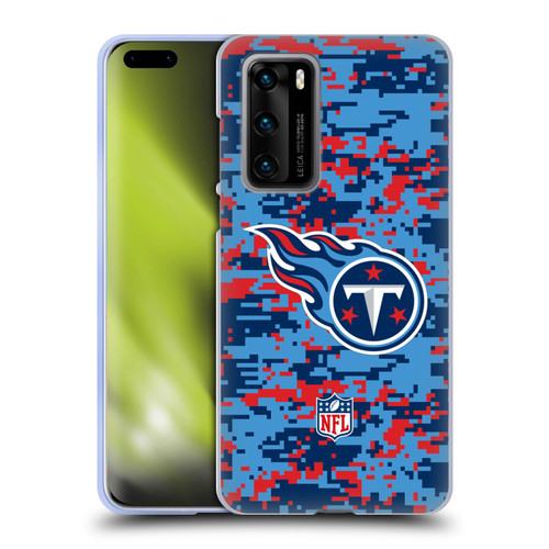 NFL Tennessee Titans Graphics Digital Camouflage Soft Gel Case for Huawei P40 5G