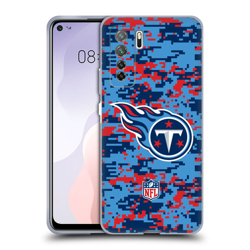 NFL Tennessee Titans Graphics Digital Camouflage Soft Gel Case for Huawei Nova 7 SE/P40 Lite 5G