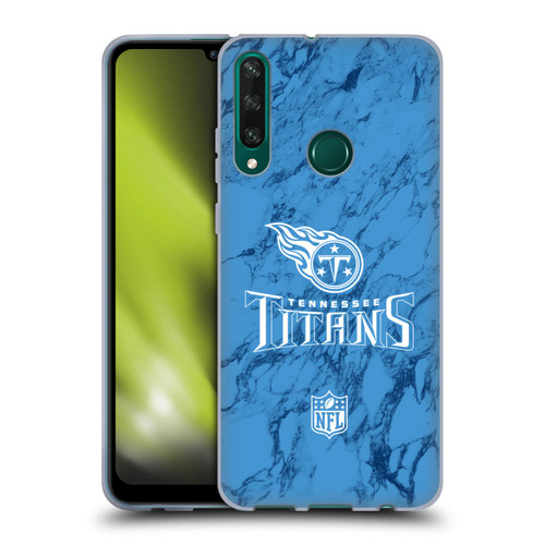 NFL Tennessee Titans Graphics Coloured Marble Soft Gel Case for Huawei Y6p
