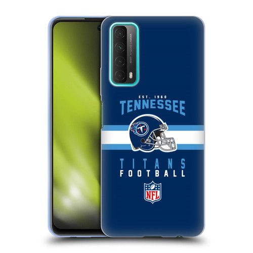 NFL Tennessee Titans Graphics Helmet Typography Soft Gel Case for Huawei P Smart (2021)