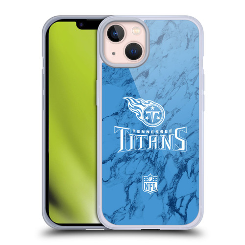 NFL Tennessee Titans Graphics Coloured Marble Soft Gel Case for Apple iPhone 13