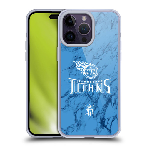 NFL Tennessee Titans Graphics Coloured Marble Soft Gel Case for Apple iPhone 14 Pro Max