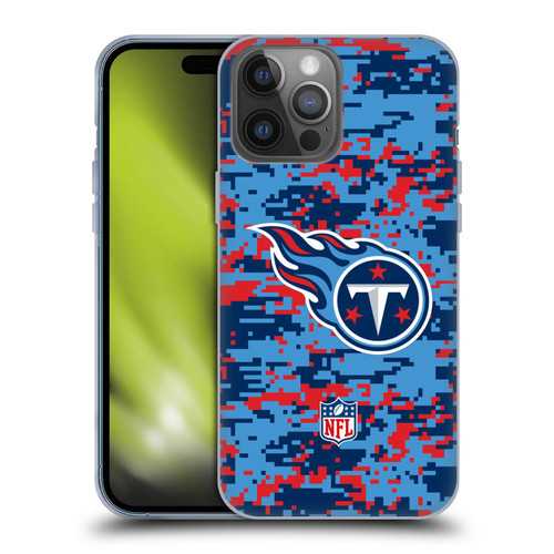 NFL Tennessee Titans Graphics Digital Camouflage Soft Gel Case for Apple iPhone 14 Pro Max
