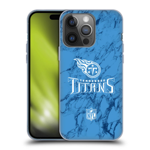 NFL Tennessee Titans Graphics Coloured Marble Soft Gel Case for Apple iPhone 14 Pro