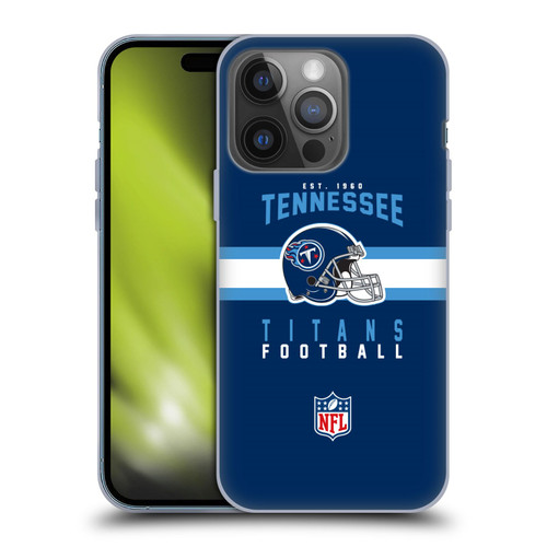 NFL Tennessee Titans Graphics Helmet Typography Soft Gel Case for Apple iPhone 14 Pro