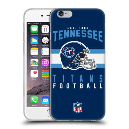 NFL Tennessee Titans Graphics Helmet Typography Soft Gel Case for Apple iPhone 6 / iPhone 6s