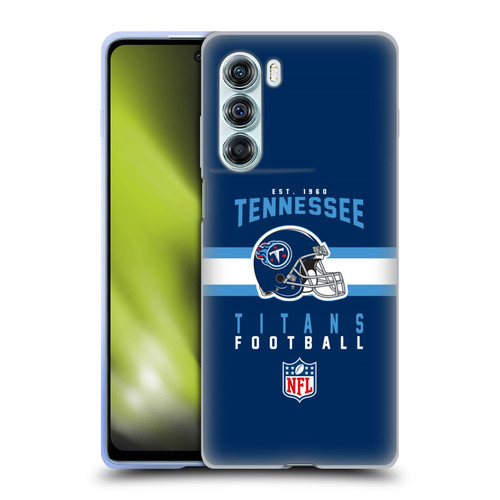 NFL Tennessee Titans Graphics Helmet Typography Soft Gel Case for Motorola Edge S30 / Moto G200 5G