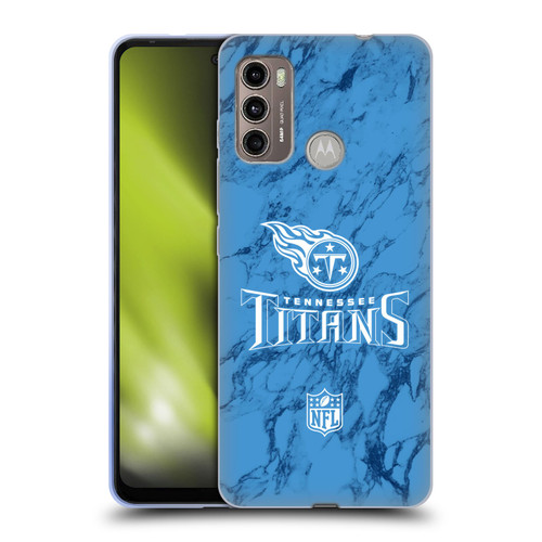 NFL Tennessee Titans Graphics Coloured Marble Soft Gel Case for Motorola Moto G60 / Moto G40 Fusion