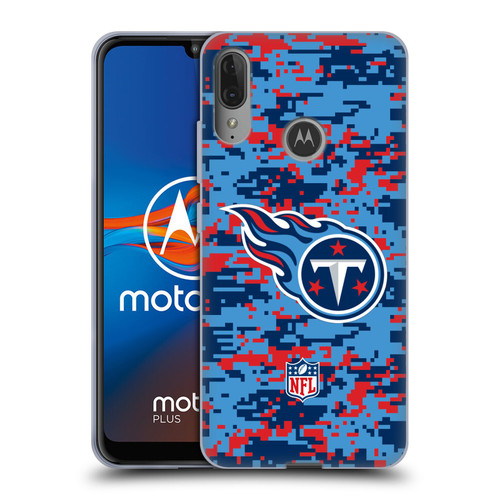 NFL Tennessee Titans Graphics Digital Camouflage Soft Gel Case for Motorola Moto E6 Plus