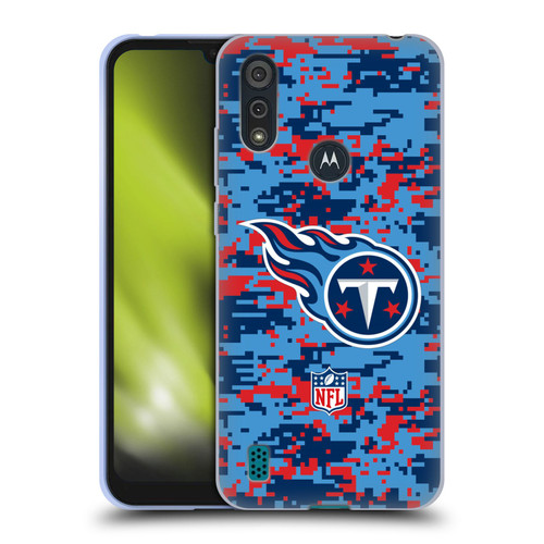 NFL Tennessee Titans Graphics Digital Camouflage Soft Gel Case for Motorola Moto E6s (2020)