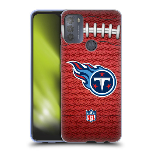 NFL Tennessee Titans Graphics Football Soft Gel Case for Motorola Moto G50