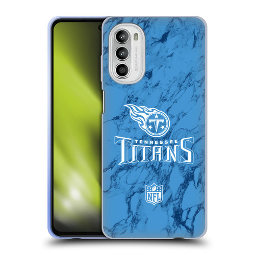 NFL Tennessee Titans Graphics Coloured Marble Soft Gel Case for Motorola Moto G52