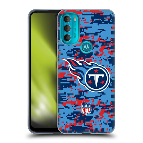 NFL Tennessee Titans Graphics Digital Camouflage Soft Gel Case for Motorola Moto G71 5G
