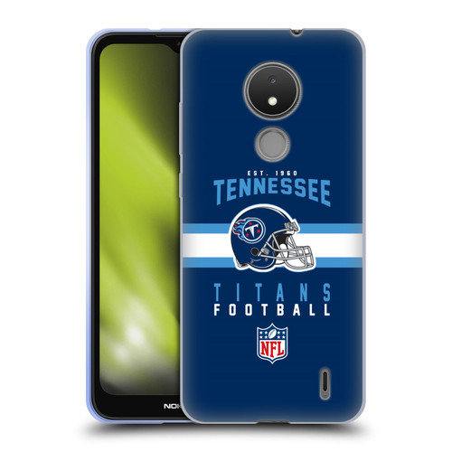 NFL Tennessee Titans Graphics Helmet Typography Soft Gel Case for Nokia C21