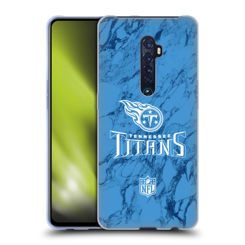 NFL Tennessee Titans Graphics Coloured Marble Soft Gel Case for OPPO Reno 2