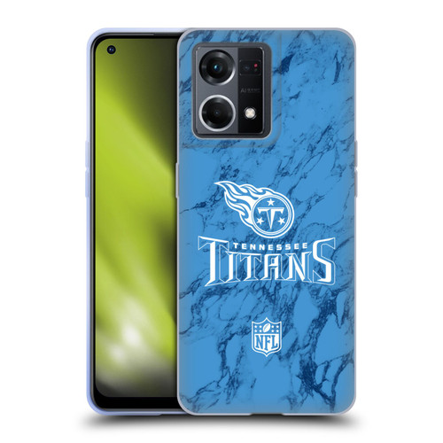 NFL Tennessee Titans Graphics Coloured Marble Soft Gel Case for OPPO Reno8 4G