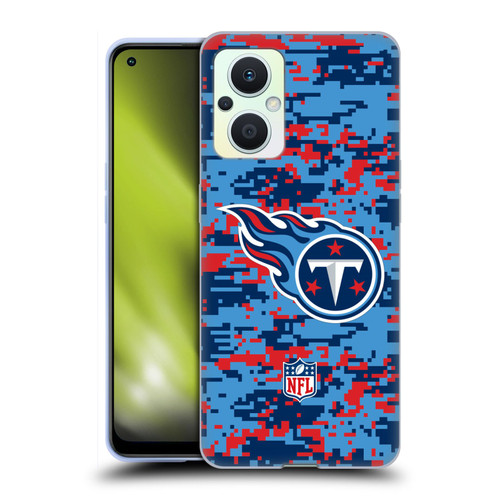 NFL Tennessee Titans Graphics Digital Camouflage Soft Gel Case for OPPO Reno8 Lite