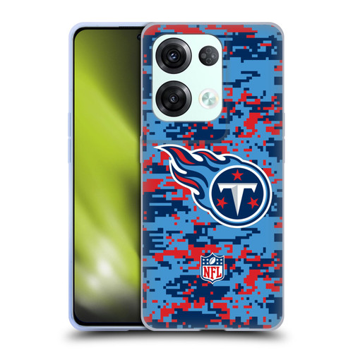 NFL Tennessee Titans Graphics Digital Camouflage Soft Gel Case for OPPO Reno8 Pro