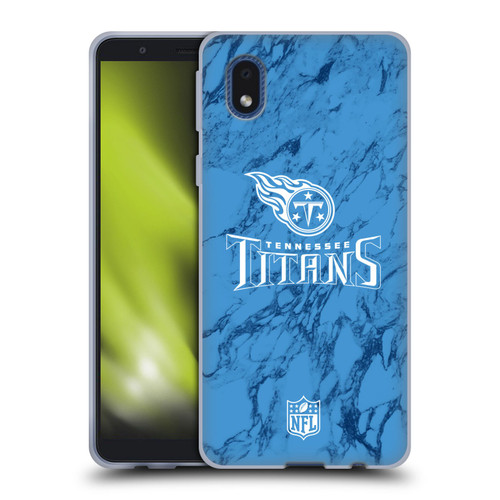 NFL Tennessee Titans Graphics Coloured Marble Soft Gel Case for Samsung Galaxy A01 Core (2020)