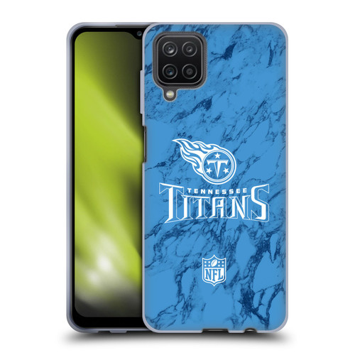 NFL Tennessee Titans Graphics Coloured Marble Soft Gel Case for Samsung Galaxy A12 (2020)