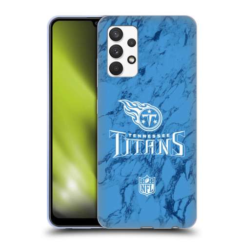 NFL Tennessee Titans Graphics Coloured Marble Soft Gel Case for Samsung Galaxy A32 (2021)