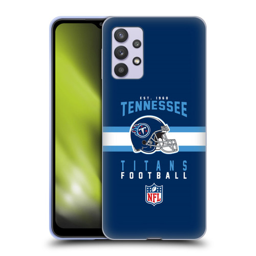 NFL Tennessee Titans Graphics Helmet Typography Soft Gel Case for Samsung Galaxy A32 5G / M32 5G (2021)