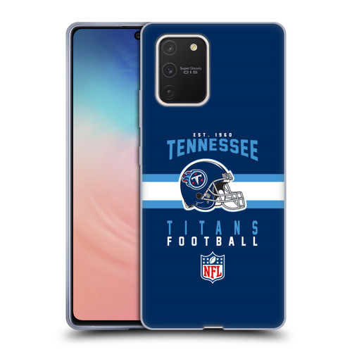 NFL Tennessee Titans Graphics Helmet Typography Soft Gel Case for Samsung Galaxy S10 Lite