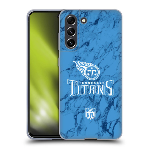 NFL Tennessee Titans Graphics Coloured Marble Soft Gel Case for Samsung Galaxy S21 FE 5G