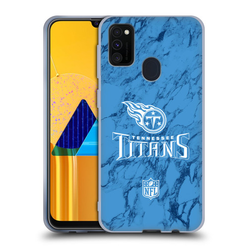 NFL Tennessee Titans Graphics Coloured Marble Soft Gel Case for Samsung Galaxy M30s (2019)/M21 (2020)