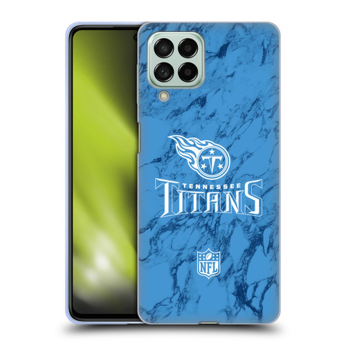 NFL Tennessee Titans Graphics Coloured Marble Soft Gel Case for Samsung Galaxy M53 (2022)