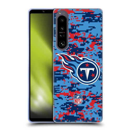 NFL Tennessee Titans Graphics Digital Camouflage Soft Gel Case for Sony Xperia 1 IV