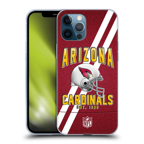 NFL Arizona Cardinals Logo Art Football Stripes Soft Gel Case for Apple iPhone 12 Pro Max