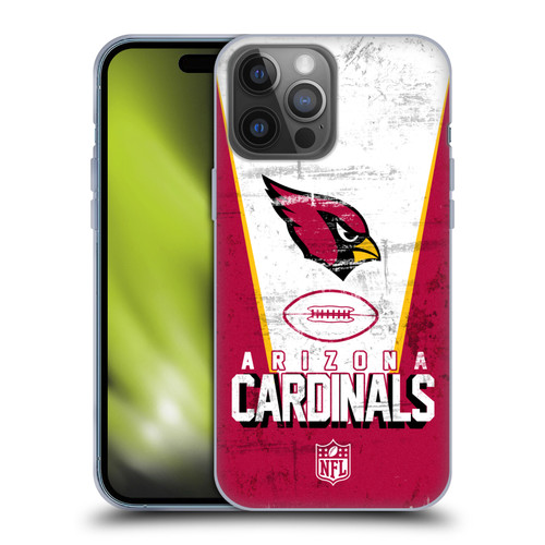 NFL Arizona Cardinals Logo Art Banner Soft Gel Case for Apple iPhone 14 Pro Max