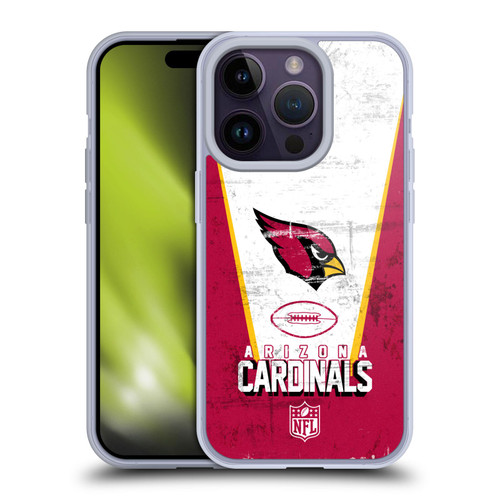 NFL Arizona Cardinals Logo Art Banner Soft Gel Case for Apple iPhone 14 Pro