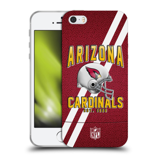 NFL Arizona Cardinals Logo Art Football Stripes Soft Gel Case for Apple iPhone 5 / 5s / iPhone SE 2016