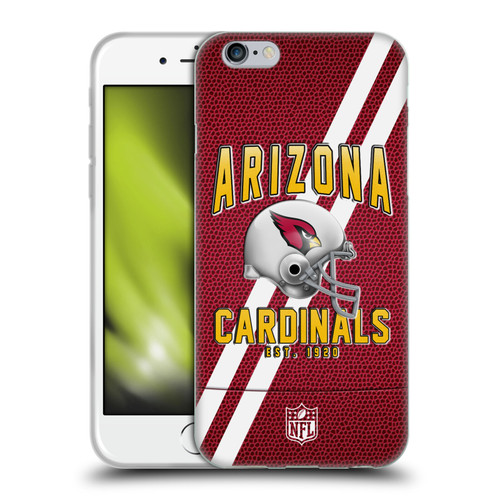 NFL Arizona Cardinals Logo Art Football Stripes Soft Gel Case for Apple iPhone 6 / iPhone 6s