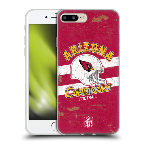 NFL Arizona Cardinals Logo Art Helmet Distressed Soft Gel Case for Apple iPhone 7 Plus / iPhone 8 Plus