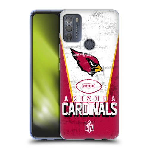 NFL Arizona Cardinals Logo Art Banner Soft Gel Case for Motorola Moto G50